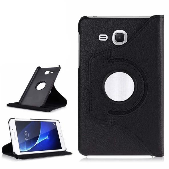 Samsung Galaxy Tab 4 T280 T283 T285 Kılıf 360 Dönebilen Standlı Case - 2