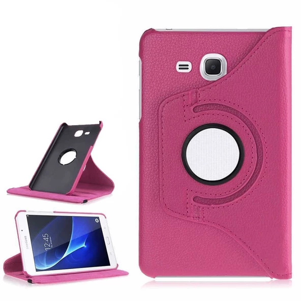 Samsung Galaxy Tab 4 T280 T283 T285 Kılıf 360 Dönebilen Standlı Case - 7