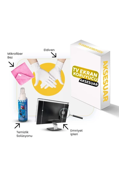 Etiasglass  75'' 190 Ekran TV Ekran Koruyucu Aksesuar Seti