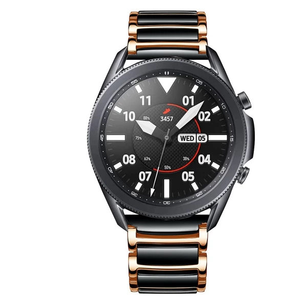Huawei Watch GT GT2 GT3 GT4 42mm/Honor Magic 2 Kordon Çerçeveli Seramik Metal Kordon - 10