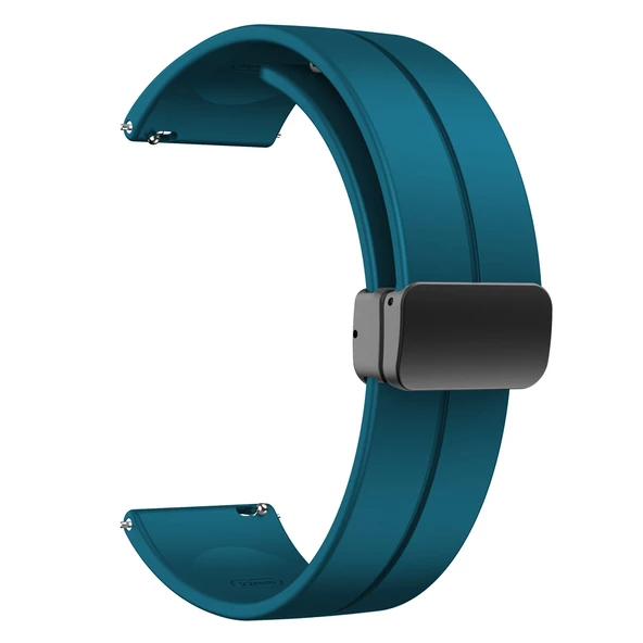 Samsung Galaxy Watch Gear S2 3 41 42 Active 2 40 44 mm Kordon Magnetli Ayarlanır Silikon Kordon 20mm - 10
