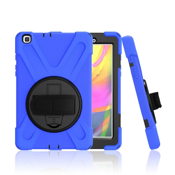 Samsung Galaxy Tab A8 10.5 SM-X200 2021 Kılıf Defender Askılı Zırhlı Tank Case - 5