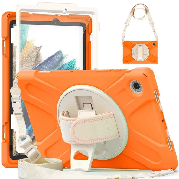 Samsung Galaxy Tab A8 10.5 SM-X200 2021 Kılıf Defender Askılı Zırhlı Tank Case - 2