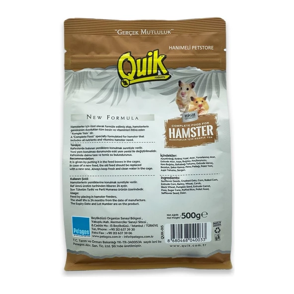Quik Hamster Yemi 500 gr - 2