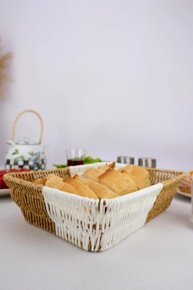 Digithome Rattan Ekmek Sepeti Dikdörtgen Ekmeklik 28 Cm Kahverengi – G/16 C1-1-289 - 2