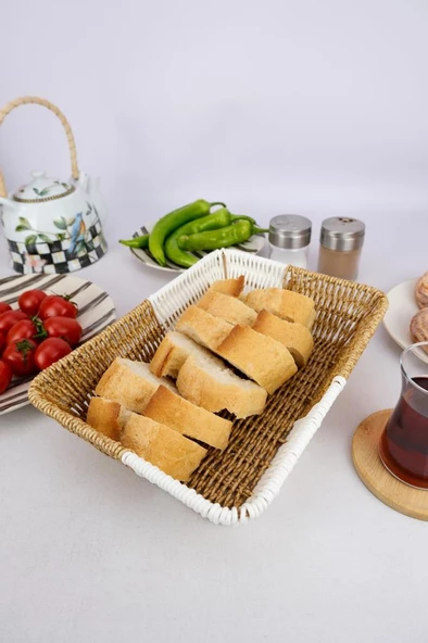 Digithome Rattan Ekmek Sepeti Dikdörtgen Ekmeklik 28 Cm Kahverengi – G/16 C1-1-289 - 3