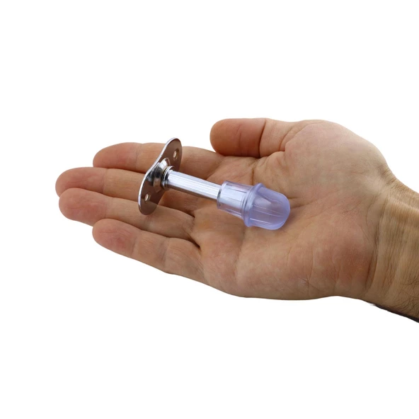 Kapı Stoperi Krom 8 cm Metal 5 Adet Kapı Durdurucu Tutucu Tamponu Stopu Silikonlu - 3