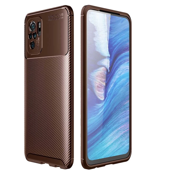 Xiaomi Redmi Note 10 Kılıf Karbon Silikon Case