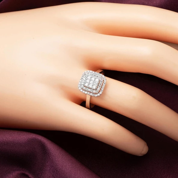 Prenses Baget Model Beyaz Altın Set - Resim 5