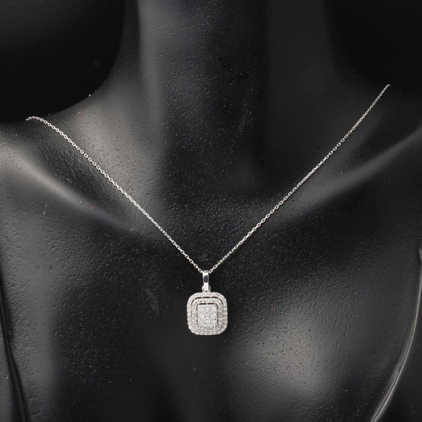 Prenses Baget Model Beyaz Altın Set - Resim 4