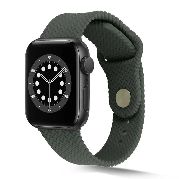 Apple Watch 10 42mm - 38/40/41mm Kordon Silikon Örgü Kordon 2/3/4/5/6/se/7/8/9