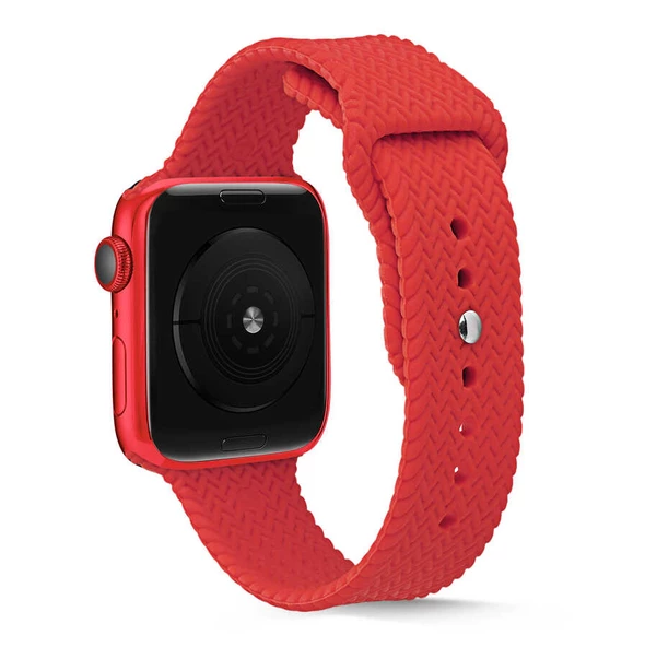 Apple Watch 10 42mm - 38/40/41mm Kordon Silikon Örgü Kordon 2/3/4/5/6/se/7/8/9 - 3