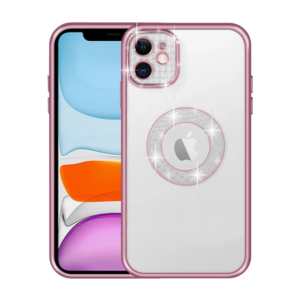 Apple iPhone 11 Kılıf Prıltılı Çıkartılabilir Kamera Lens Korumalı Esta Kapak - 6