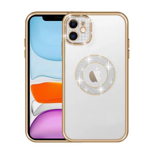 Apple iPhone 11 Kılıf Prıltılı Çıkartılabilir Kamera Lens Korumalı Esta Kapak - 2