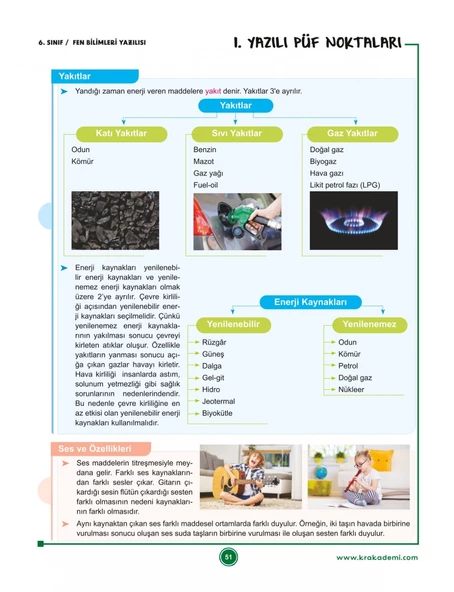 6. Sınıf 2. Dönem Tüm Dersler Yazılılara Hazırlık Kitabı KR Akademi Yayınları - 6