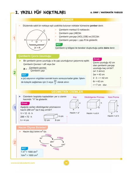 6. Sınıf 2. Dönem Tüm Dersler Yazılılara Hazırlık Kitabı KR Akademi Yayınları - 5