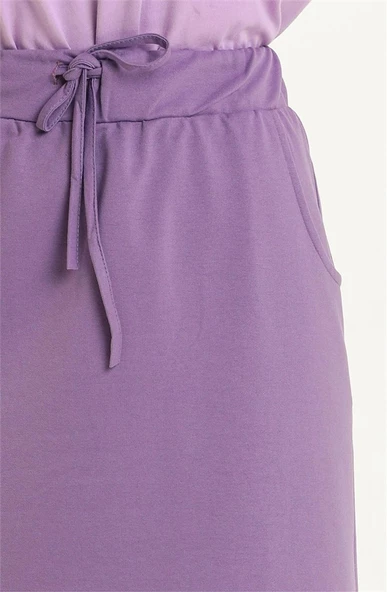 Beli Bağlamalı Cepli Spor Etek - 00152.018 - Leylak - 4