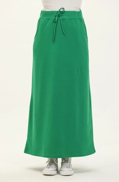 Beli Bağlamalı Cepli Spor Etek - 00152.111 - Benetton Yeşil - 3