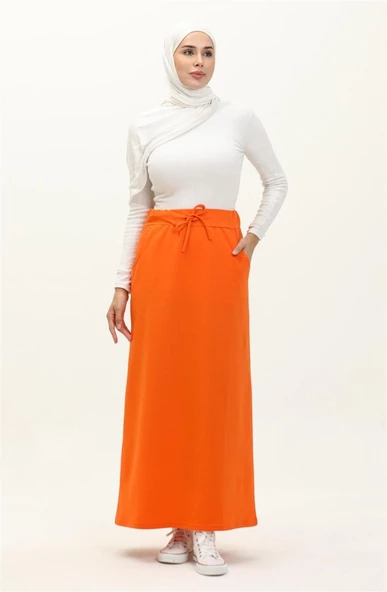Beli Bağlamalı Cepli Spor Etek - 00152.036 - Oranj