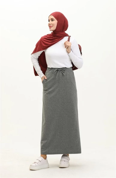 Beli Bağlamalı Cepli Spor Etek - 00152.017 - Antrasit - 2