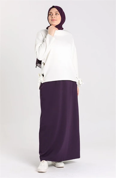 Beli Bağlamalı Cepli Spor Etek - 00152.013 - Mor - 2