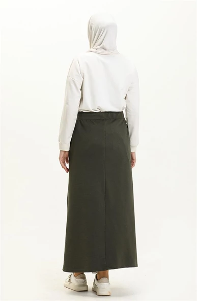 Beli Bağlamalı Cepli Spor Etek - 00152.005 - Haki - 4
