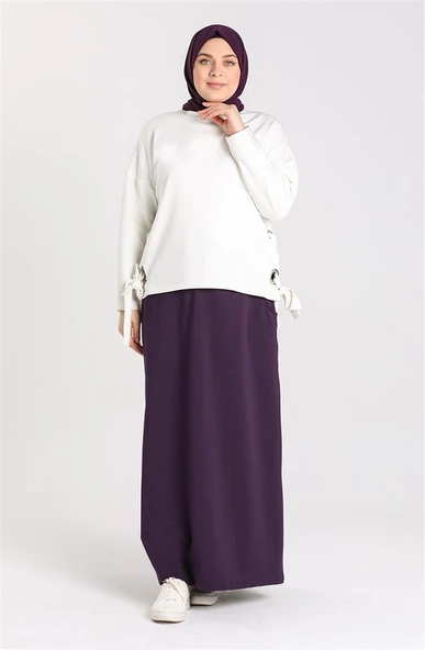 Beli Bağlamalı Cepli Spor Etek - 00152.013 - Mor - 3