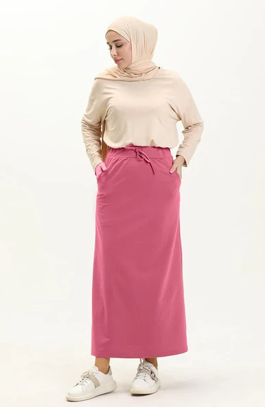 Beli Bağlamalı Cepli Spor Etek - 00152.014 - Pembe - 2