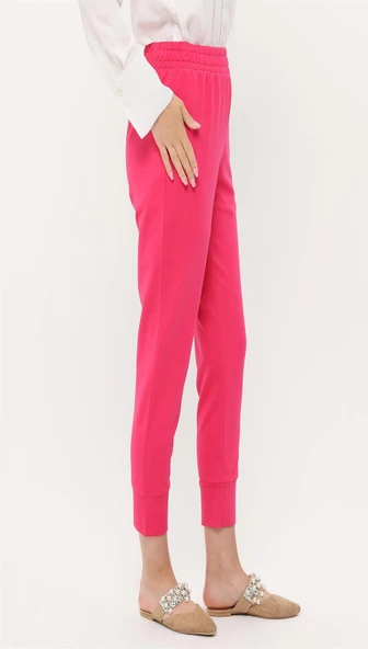 Step Paçası Manşetli Beli Lastikli Pantolon - 71125.025 - Fuşya - 4