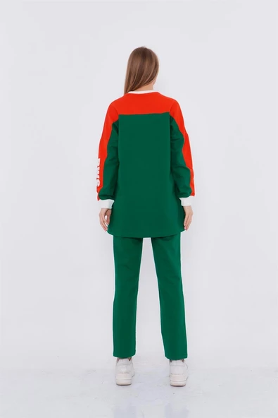 Latife Şerit Detaylı İkili Takım - 71069.111 - Beneton Yeşil - Resim 4