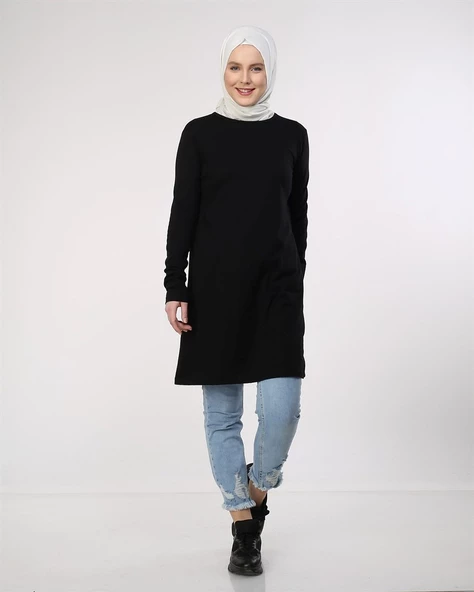 Doğa Sade Basic Tunik - 06016.003 - Siyah