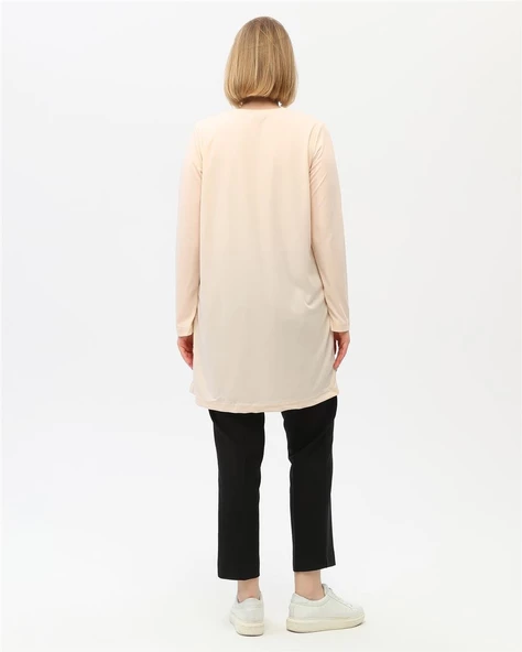 Doğa Sade Basic Tunik - 06016.023 - Krem - 5