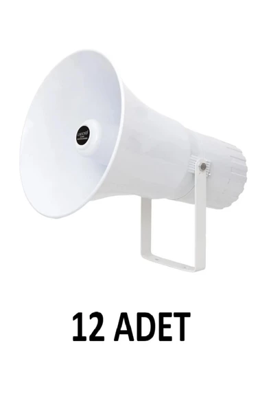 12 Adet - Yuvarlak Abs Horn Boş Kasa