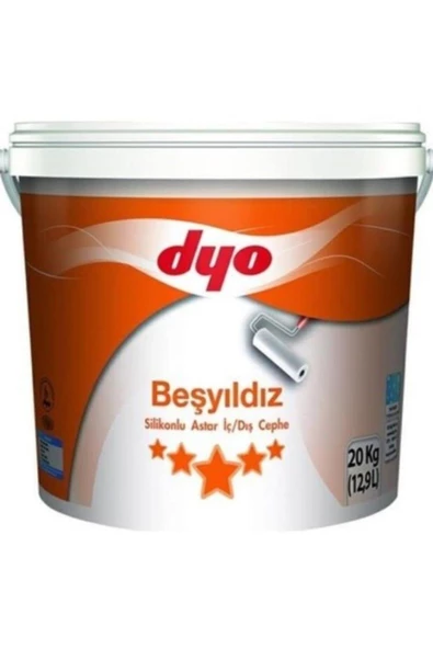 Beşyıldız Silikonlu Iç Dış Astar 20 Kg Beyaz