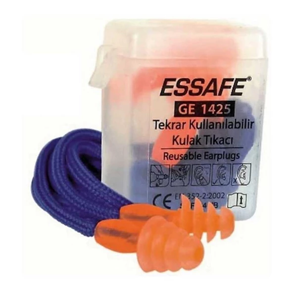 ESSAFE GE-1425 ÇAM TİPİ İPLİ KUTULU KULAK TIKACI
