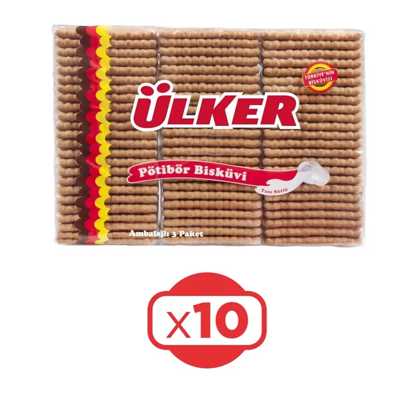 Ülker Pötibör Bisküvi 450 G x 10 Adet ürün görseli