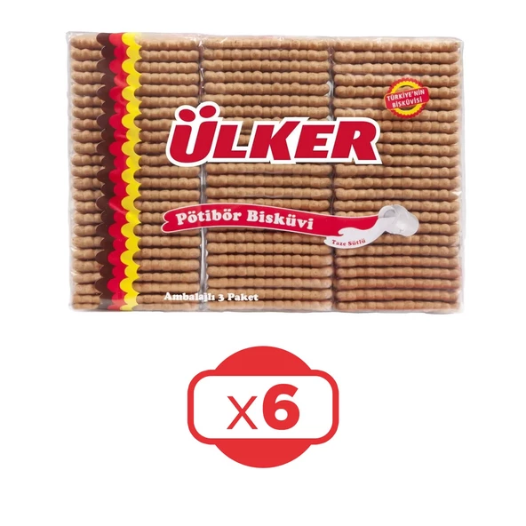 Ülker Pötibör Bisküvi 450 G x 6 Adet ürün görseli