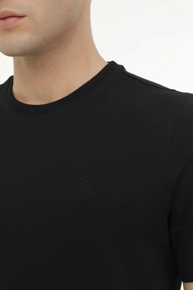 Lumberjack 4M BASIC C NECK T-SHIRT Erkek Tişört Siyah M-CT102 - 4