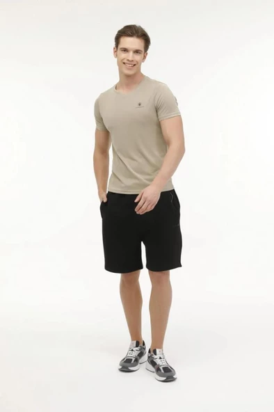 Lumberjack 4M MB Modal SB203 4FX  Erkek Kısa Kol Tişört Bej - Resim 3