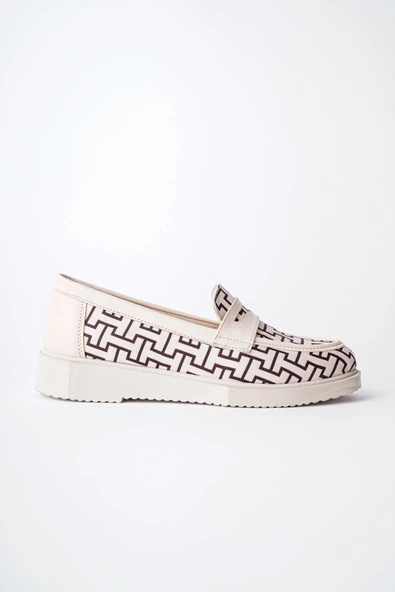 Muggo LUVİ Garantili Kadın Loafer Günlük Eva Taban Casual Makosen Ayakkabı - 8