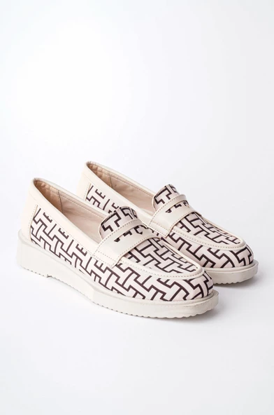Muggo LUVİ Garantili Kadın Loafer Günlük Eva Taban Casual Makosen Ayakkabı - 6