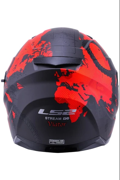 Ls2 Stream Evo Vıator Mat Siyah-Kırmızı Kask - 3