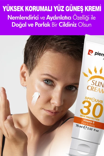 Pierre Cardin SPF 30 Leke Karşıtı Yüksek Koruyucu Yüz Güneş Kremi 75 ML Normal Ve Kuru Ciltler İçin - 5