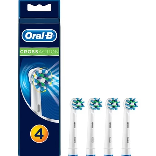 Oral-B Cross Action Şarjlı Diş Fırçası Yedek Başlık 4'lü