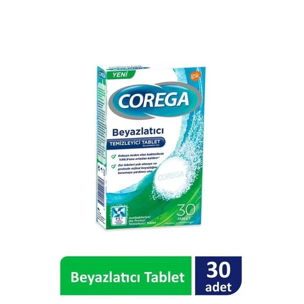 Corega Temizleyici Beyazlatıcı 30 Tablet ürün görseli