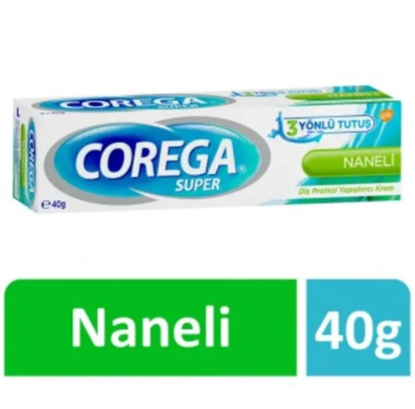 Corega Süper Protez Yapıştırıcı Naneli Krem 40 gr ürün görseli