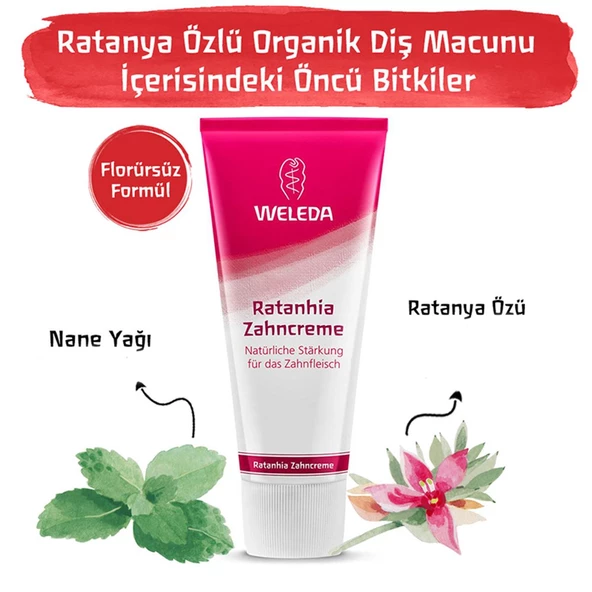 Weleda Ratanhia Özlü Doğal Diş Macunu 75 ml ürün görseli