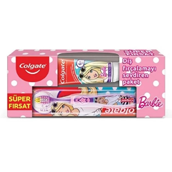 Colgate Çocuk Diş Macunu 75 ml + Diş Fırçası Barbie