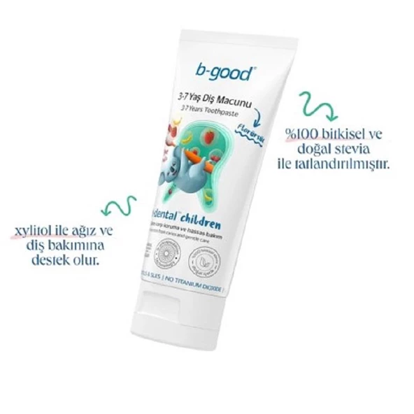 B-Good Florürsüz Çocuk Diş Macunu 3-7 Yaş 50 ml - 3