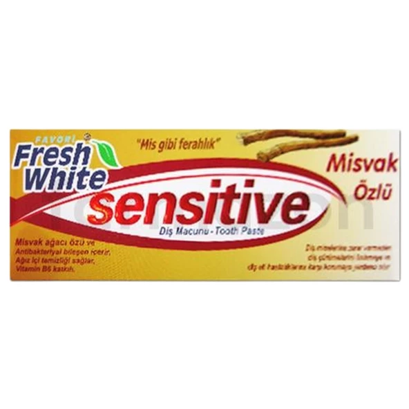 Fresh White Sensitive Misvak Özlü 90 gr
